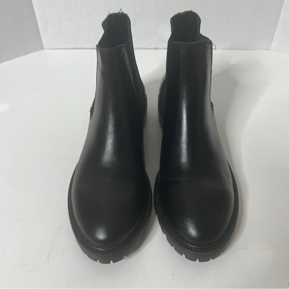 Steve Madden Women's Leopold Black Leather Chelsea Boot size 8.5 - Picture 3 of 9